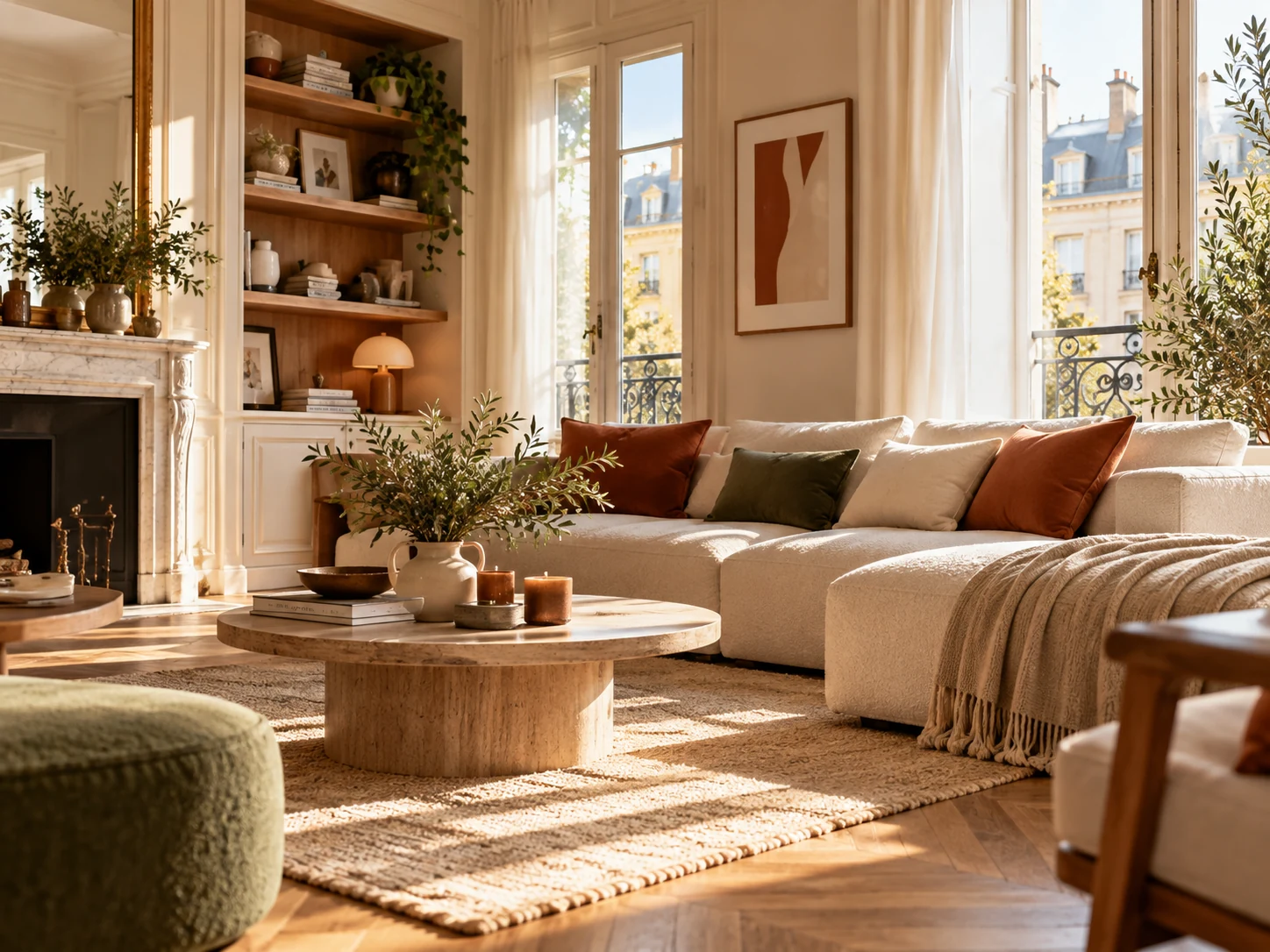 Salon de maison rénové et lumineux